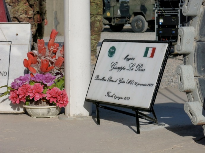 Afghanistan: i militari della TSU-S ricordano il maggiore Giuseppe La Rosa