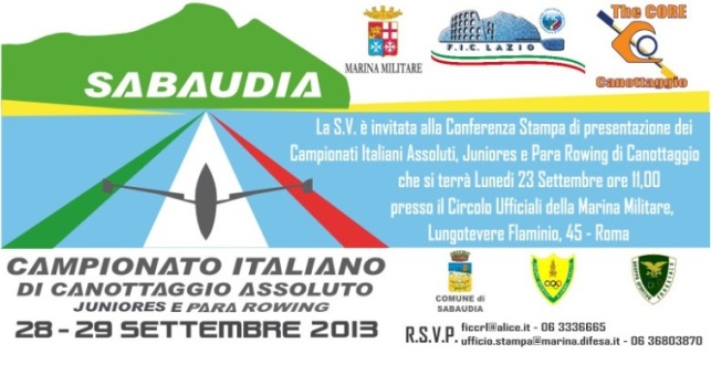 Marina Militare e Federazione Italiana Canottaggio presentano i Campionati Italiani di Sabaudia
