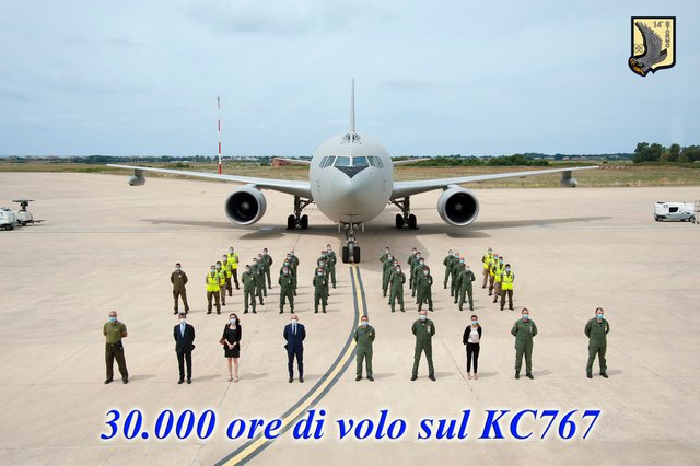 RAGGIUNTE LE 30.000 ORE DI VOLO PER I VELIVOLI KC-767A